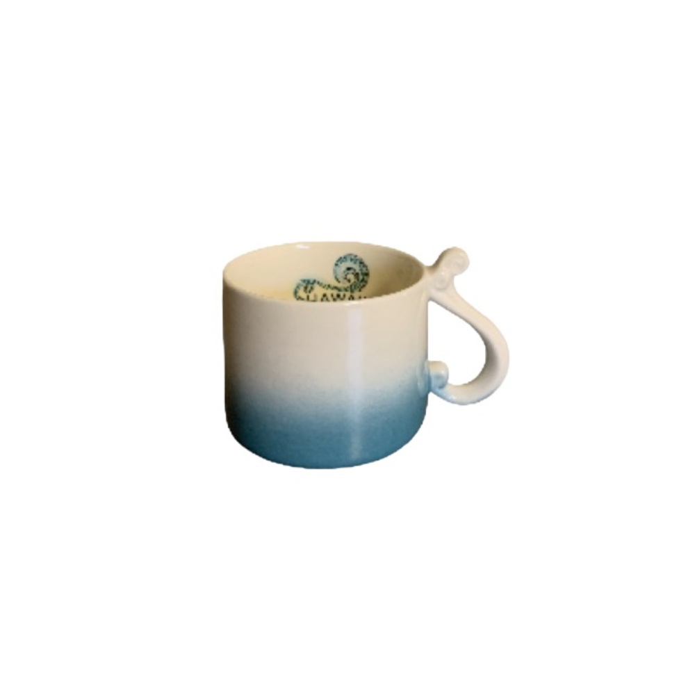 Starbucks Hawaii Blue and White Ceramic Mug with Wave Handle
